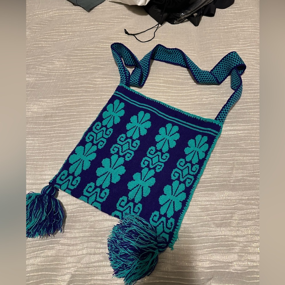 Mexican tassel cross body bag
